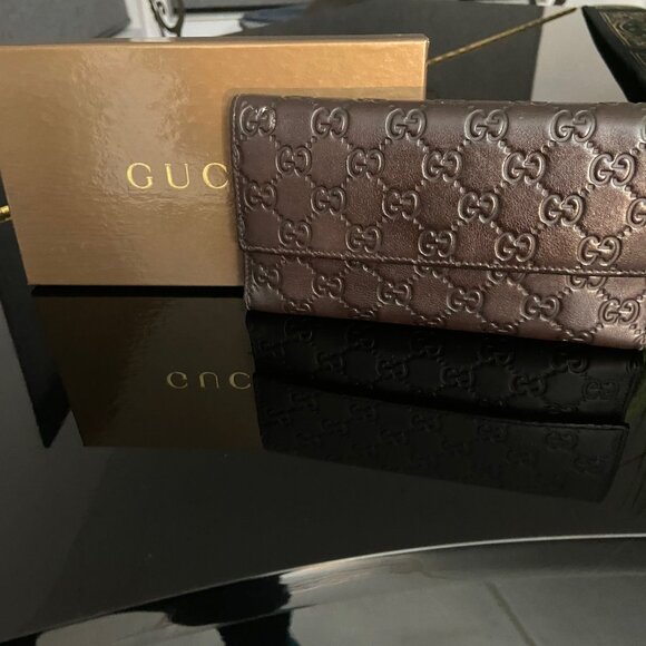 Gucci Other - Gently Worn Guccissima Brown Leather Wallet